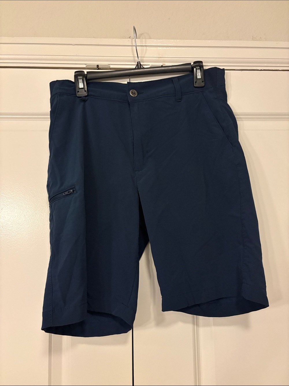 Lee Men's Dark Blue Hybrid Shorts with Zip Pocket